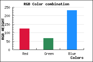 rgb background color #7C43E7 mixer