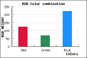 rgb background color #7C45DE mixer