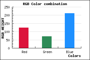 rgb background color #7C48D4 mixer