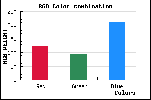 rgb background color #7C5FD1 mixer