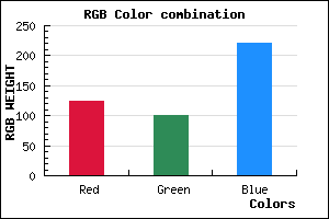 rgb background color #7D65DC mixer