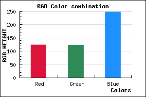 rgb background color #7D7BF9 mixer