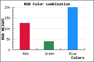 rgb background color #7D28C8 mixer