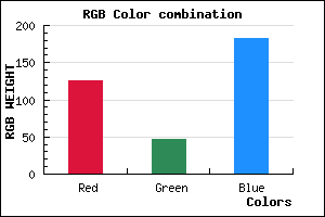 rgb background color #7D2EB6 mixer