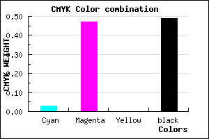 #7D4581 color CMYK mixer