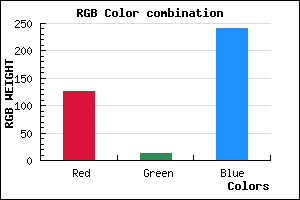 rgb background color #7E0CF0 mixer