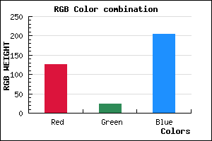 rgb background color #7E18CC mixer