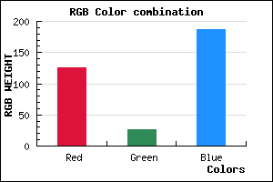 rgb background color #7E1BBB mixer