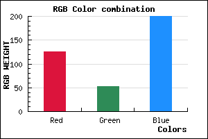 rgb background color #7E34C8 mixer