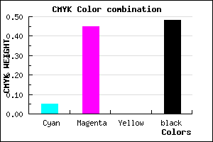 #7E4985 color CMYK mixer