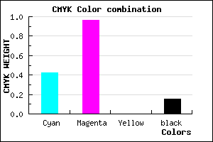 #7E09D9 color CMYK mixer