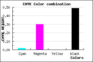 #7E5A81 color CMYK mixer