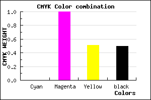 #7F003E color CMYK mixer