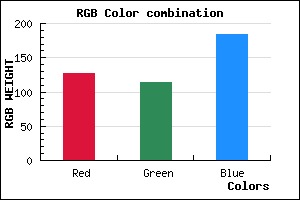 rgb background color #7F72B8 mixer