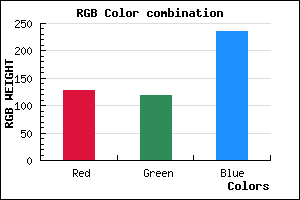 rgb background color #7F77EC mixer
