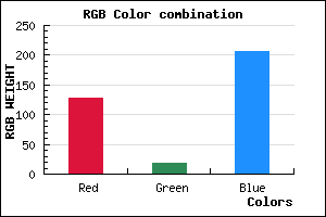 rgb background color #7F12CF mixer