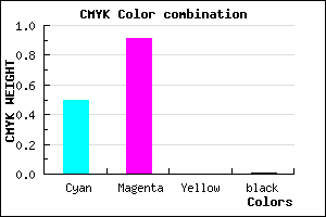 #7F18FD color CMYK mixer