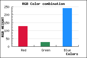 rgb background color #7F1BF1 mixer