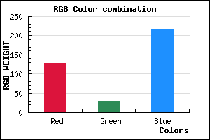 rgb background color #7F1ED8 mixer