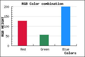 rgb background color #7F38C8 mixer