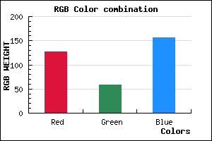 rgb background color #7F3A9C mixer