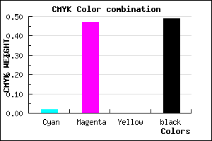 #7F4581 color CMYK mixer
