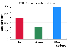 rgb background color #7F4BC1 mixer