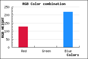 rgb background color #8000DB mixer