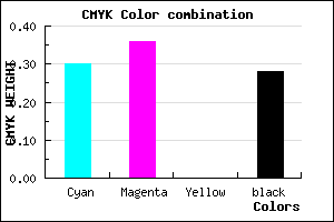 #8075B7 color CMYK mixer