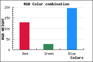 rgb background color #801BC3 mixer