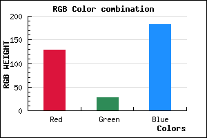 rgb background color #801CB6 mixer