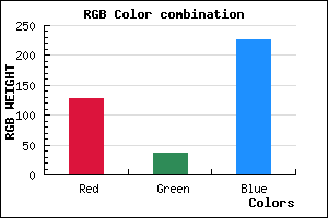 rgb background color #8024E3 mixer