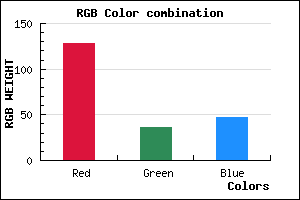 rgb background color #80242F mixer