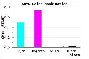 #8043FA color CMYK mixer