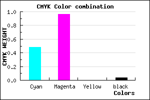 #8009F5 color CMYK mixer
