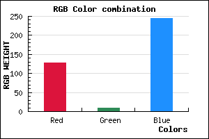 rgb background color #8009F5 mixer