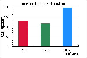 rgb background color #8174C4 mixer