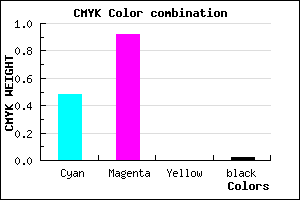 #8113FA color CMYK mixer
