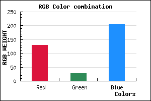 rgb background color #811BCD mixer