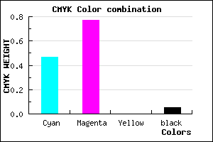 #8137F3 color CMYK mixer