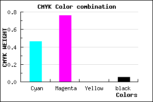 #8139F1 color CMYK mixer