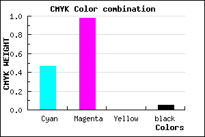 #8106F3 color CMYK mixer