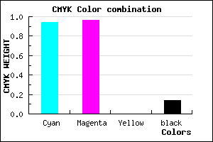 #0D08DC color CMYK mixer