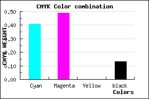 #8272DE color CMYK mixer