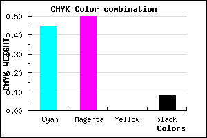 #8275EB color CMYK mixer