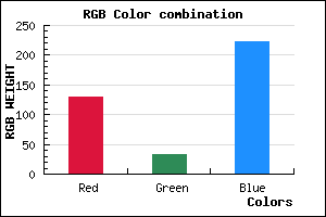 rgb background color #8221DF mixer