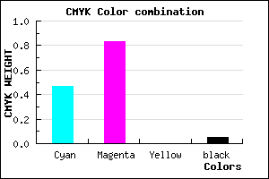 #822AF3 color CMYK mixer