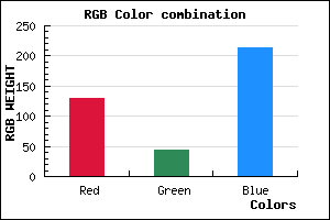 rgb background color #822BD5 mixer