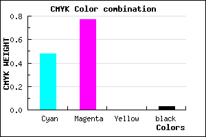 #8239F8 color CMYK mixer