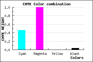 #8300F4 color CMYK mixer